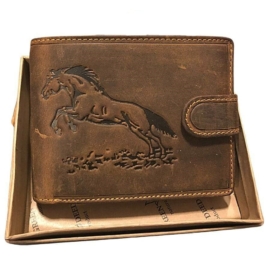 Ugrató ló szimbólum férfi bőr pénztárca