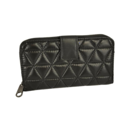 Fekete színű steppelt pénztárca FR7006