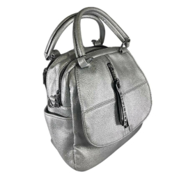 Silvia Rosa ezüst műbőr többfunkciós táska