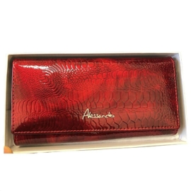 Női piros lakkozott bőr pénztárca Alessandro 68-69