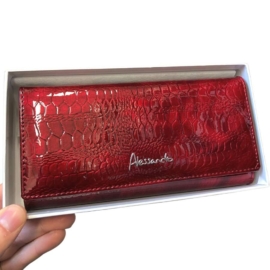 Női piros lakkozott bőr pénztárca Alessandro 68-71