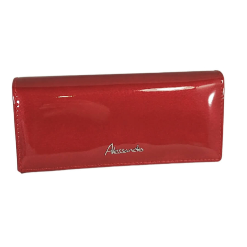 Női piros lakkozott bőr pénztárca Alessandro 21-07