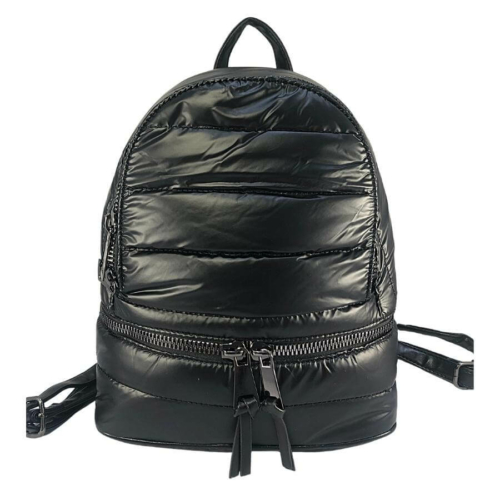 Fekete steppelt divatos hátizsák A174-1