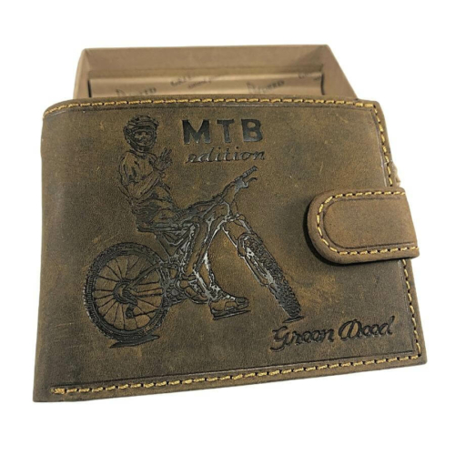 MTB Mountain Bike férfi bőr pénztárca