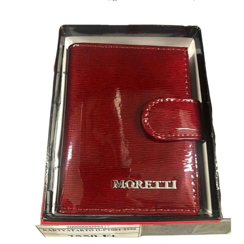 Lakkozott bőr kisméretű pénztárca Moretti