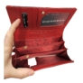 Kép 3/3 - Női piros valódi lakk bőr pénztárca Gregorio GP-114