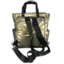 Kép 3/3 - Aranyszínű steppelt hátizsák kézitáska H-855