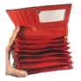 Kép 3/3 - Piros darab bőr brifkó pincér pénztárca