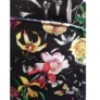 Kép 3/4 - Műbőr lopásgátlós fekete virágmintás hátizsák