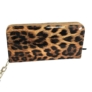 Kép 1/3 - Fényes leopárd mintás műbőr pénztárca barna