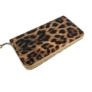Kép 2/3 - Fényes leopárd mintás műbőr pénztárca barna