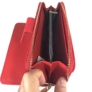 Kép 4/4 - Piros csatos és cipzáros műbőr pénztárca