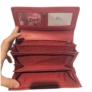 Kép 4/5 - Piros nagyméretű valódi bőr brifkó pincér pénztárca 8677