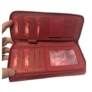 Kép 3/5 - Piros nagyméretű valódi bőr brifkó pincér pénztárca 8677