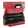 Kép 2/3 - Női fekete piros lakk bőr pénztárca Julia Rosso
