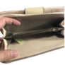 Kép 4/4 - Barack színű steppelt csatos pénztárca 