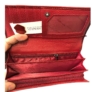 Kép 2/3 - Női piros lakkozott bőr pénztárca Alessandro 60-71