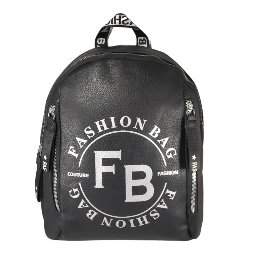 Fashion bag műbőr hátitáska fekete