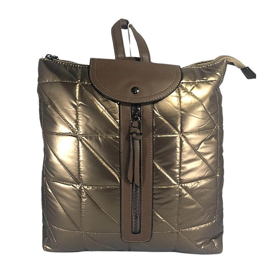 Arany divatos steppelt PVC hátizsák 7241
